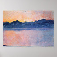 Hodler - Genfersee, Mont Blanc, Morgenlicht 1...