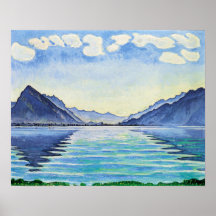 Hodler - Lake Thun Symmetric Reflection 1905