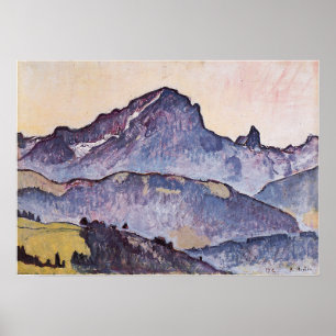 Hodler - Le Grand Muveran from Villars 1912 Poster