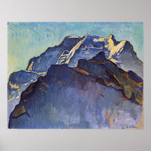 Hodler - Virgo Massif und Schwarzer Mönch 1911 Poster