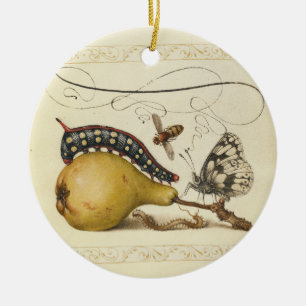 Hoefnagel Vintage Birne & Insekten 1500er Renaissa Keramikornament