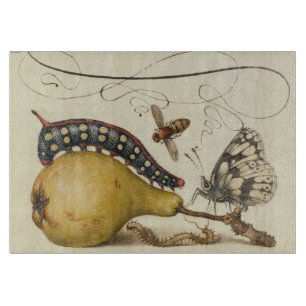 Hoefnagel Vintage Birne & Insekten 1500er Renaissa Schneidebrett