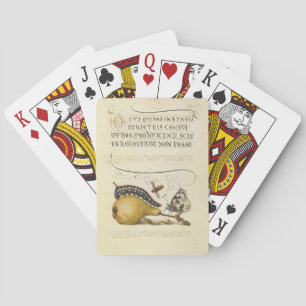 Hoefnagel Vintage Birne & Insekten 1500er Renaissa Spielkarten