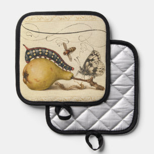 Hoefnagel Vintage Birne & Insekten 1500er Renaissa Topflappen
