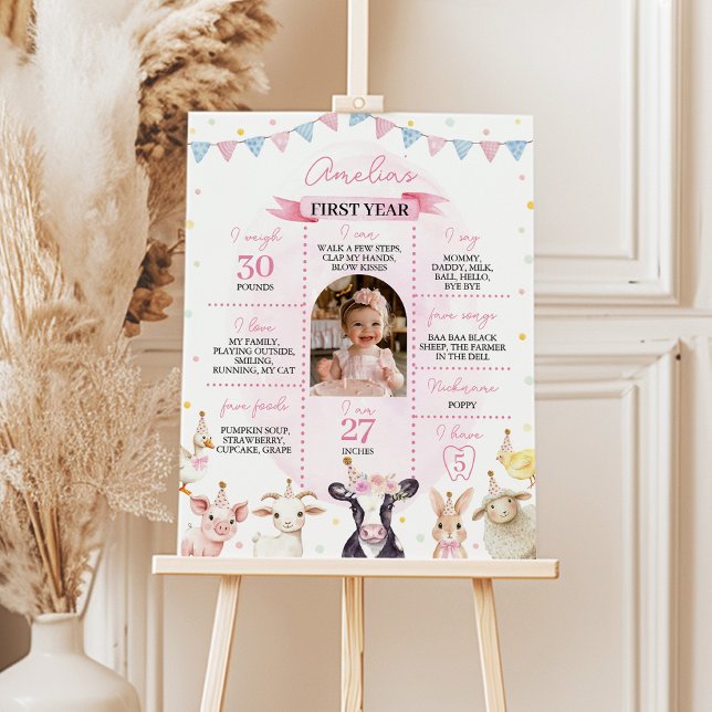 Hof Animal First Year Foto Meilenstein Poster (Von Creator hochgeladen)