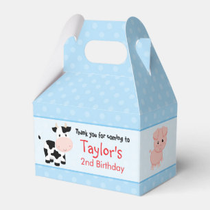 Hof Birthday Gevor Box (Gable Box) - Blau Geschenkschachtel
