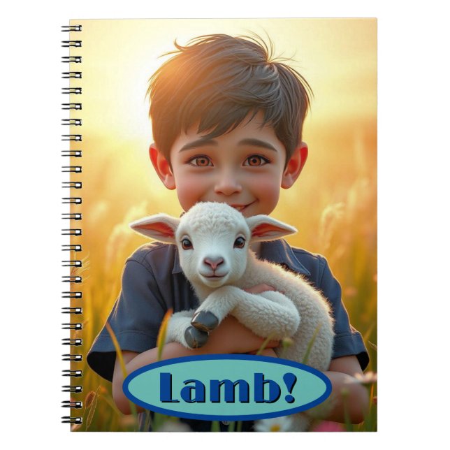 Hof Chums Lamm-Notebook Notizblock (Vorderseite)