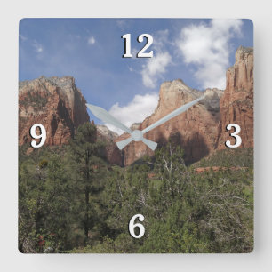Hof der Patriarchen II im Zion-Nationalpark Quadratische Wanduhr
