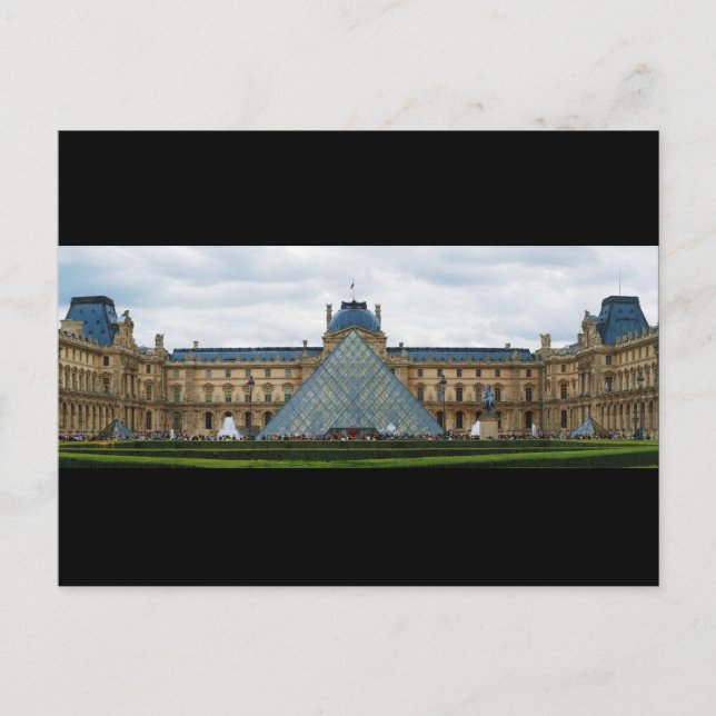 Hof des Louvre Museum mit der Pyramide Postkarte (Vorderseite)