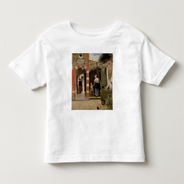 Hof eines Hauses in Delft, 1658 Kleinkind T-shirt (Vorderseite)
