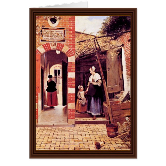 Hof eines Hauses in Delft durch Hooch Pieter De ( (Vorne)