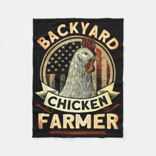 Hof Huhn Farmer 4. Juli USA-Flagge Fleecedecke