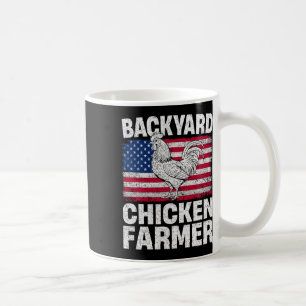 Hof Huhn Farmer USA-Flagge Patriotisch 4. Juli Kaffeetasse