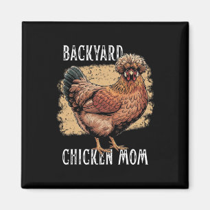 Hof Huhn Mama Polnische Henne Design Vintage Bauer Magnet