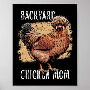 Hof Huhn Mama Polnische Henne Design Vintage Bauer Poster