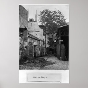 Hof in Rue Larrey 8, Paris, 1858-78 Poster