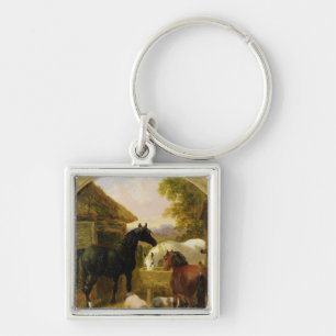 Hof-Szene Schlüsselanhänger
