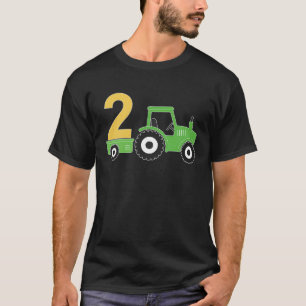Hof Traktor 2. Geburtstag 2 Jahr Geburtstag Teil T-Shirt