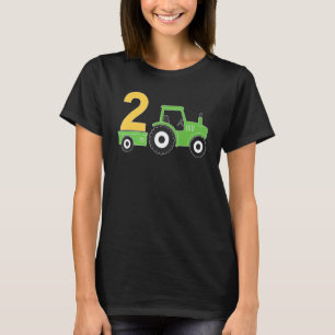 Hof Traktor 2. Geburtstag 2 Jahr Geburtstag Teil T-Shirt