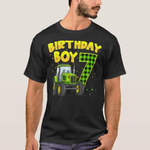 Hof Traktor 7. Geburtstag 7 Jahre alter Geburtstag T-Shirt