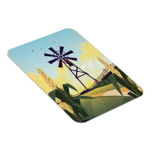 Hof und Windmühle Magnet