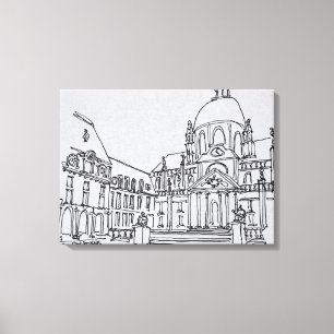 Hof von La Sorbonne  Universität Paris Leinwanddruck