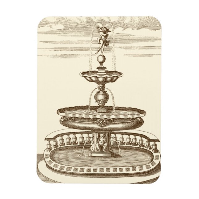 Hofbrunnen mit Zierstuben Magnet (Vertikal)