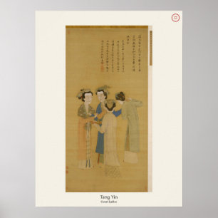 Hofdamen von Shu - Tang Yin, Ming-Dynastie Poster