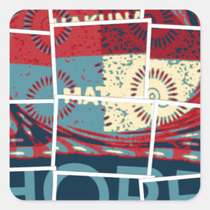 Hoffe, das Wunder schöne schöne schöne inspirieren Quadratischer Aufkleber