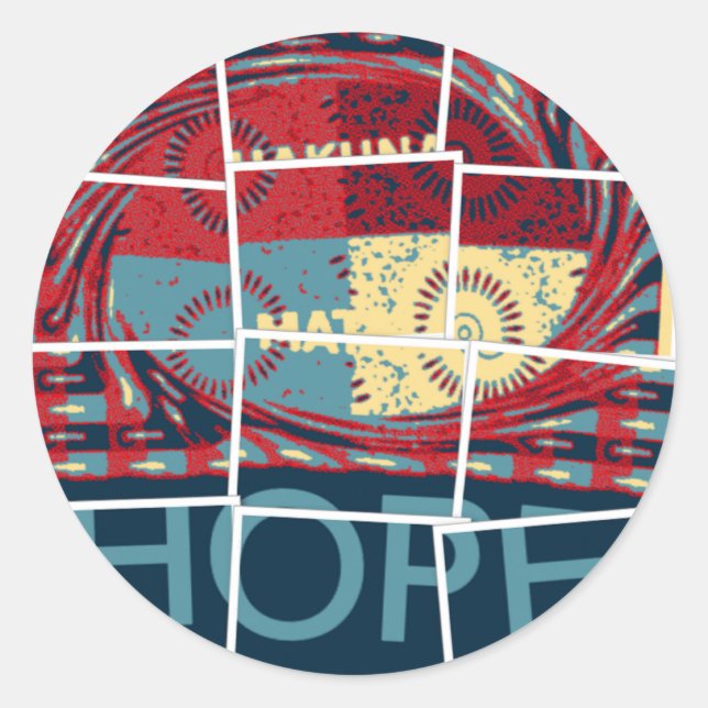 Hoffe, das Wunder schöne schöne schöne inspirieren Runder Aufkleber (Vorderseite)