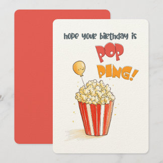 Hoffe, dass dein Geburtstag POPPING! | Eine Popcor Einladung