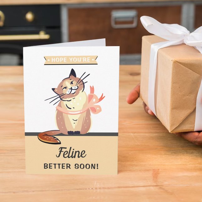 Hoffe, dass du Feline Better bald bist Karte (Von Creator hochgeladen)