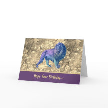 Hoffe, dein Geburtstag ist so frei, wie Lila Löwe