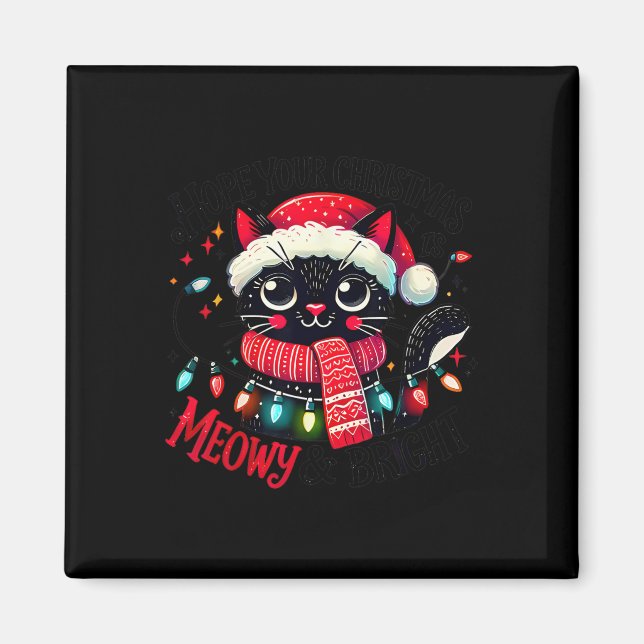 Hoffe, dein Weihnachten ist melodisch und hell Fun Magnet (Vorne)