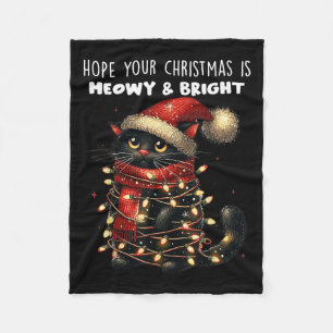 Hoffe, dein Weihnachten ist Meowy & Amp; helles, s Fleecedecke