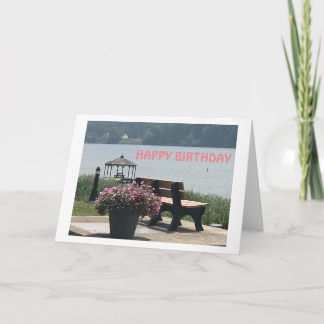 HOFFEN SIE, DASS IHR GEBURTSTAG WIE EIN TAG AM SEE KARTE (Vorderseite)