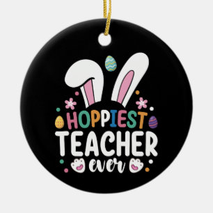 Hoffentlich Lehrer je Schule Ostern Bunny Egg Keramik Ornament