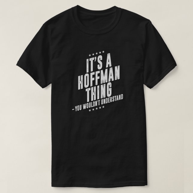 Hoffman-lustige Nachname T-Shirt (Design vorne)