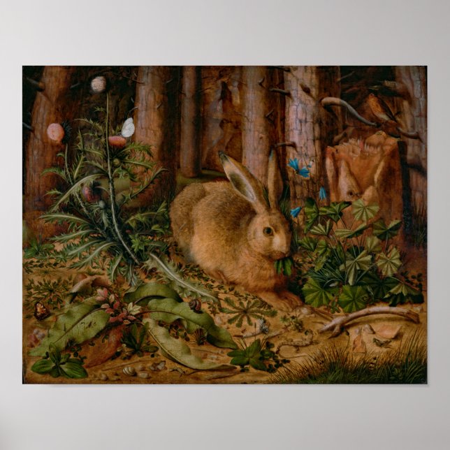 Hoffmann Hare Forest Nature Malerei Poster (Vorne)
