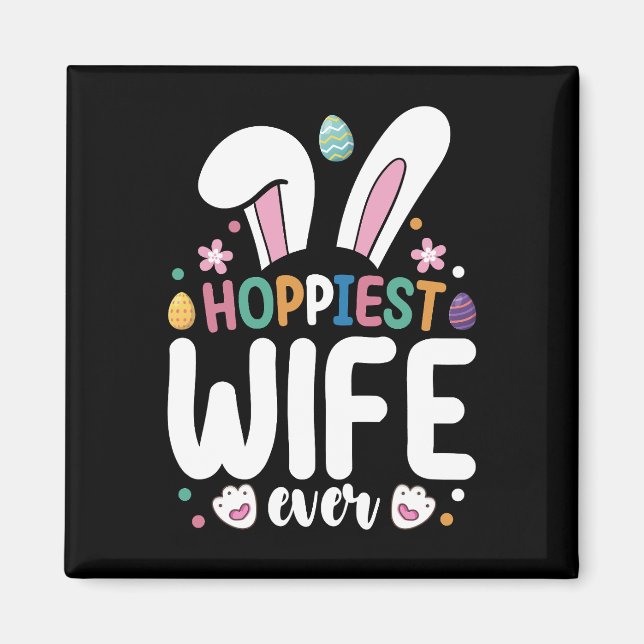 Hoffnest Ehefrau Ever Familie Ostern Sonnige Eier Magnet (Vorne)