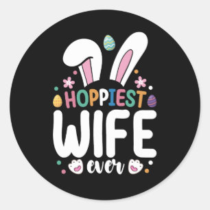 Hoffnest Ehefrau Ever Familie Ostern Sonnige Eier Runder Aufkleber