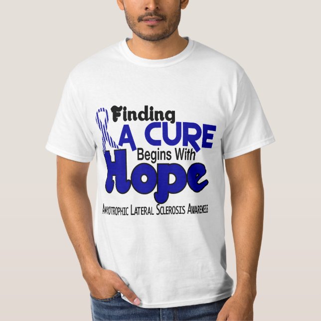 HOFFNUNG 5 ALS Lou Gehrig's Disease T-Shirt (Vorderseite)