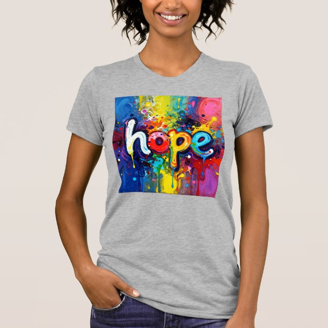Hoffnung Abstrakt Graffiti-Stil 104 T-Shirt (Vorderseite)