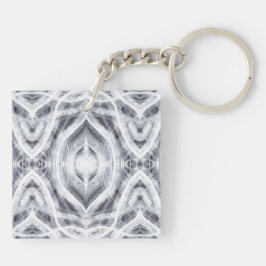 Hoffnung Abstrakt Schwarz-Weiß-Aquarell-Kunst Schlüsselanhänger