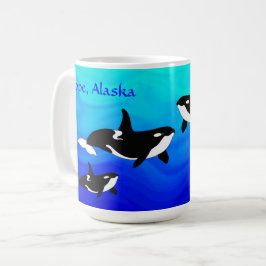 Hoffnung, Alaska Orcas - 15 oz. Combo-Tasse Kaffeetasse
