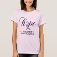 "Hoffnung" Alzheimer's Awareness Lila Ribbon Scrip