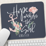 Hoffnung Anker das Soul floral Religious Mousepad<br><div class="desc">Hoffnung Anker Soul florale religiöse Maus Pad</div>