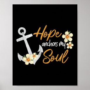 Hoffnung Anker mein Soul Inspiration Christlich Bi Poster