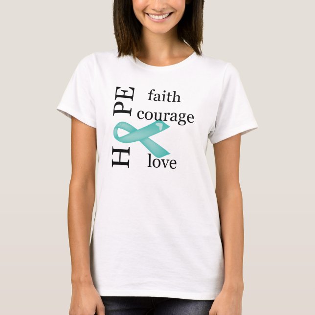 Hoffnung (Aquamarin T-Shirt (Vorderseite)