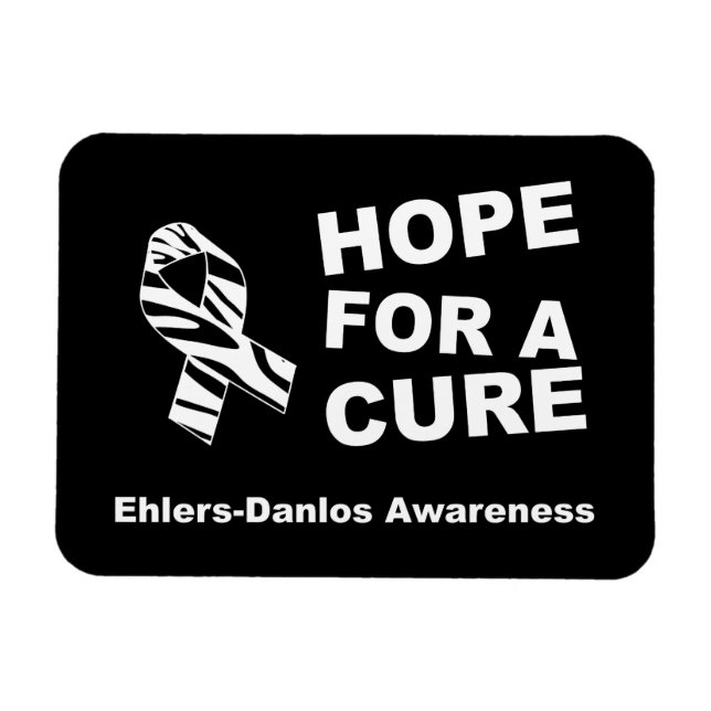 Hoffnung auf ein Heilmittel EDS Zebra Ribbon Flexi Magnet (Horizontal)